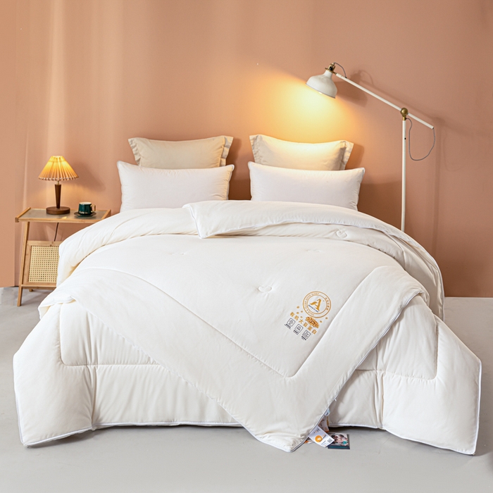 91家纺网 家纺一手货源 找家纺 瑜珠 2025超柔云感拉链二合一大豆被子母被冬被春秋被本白