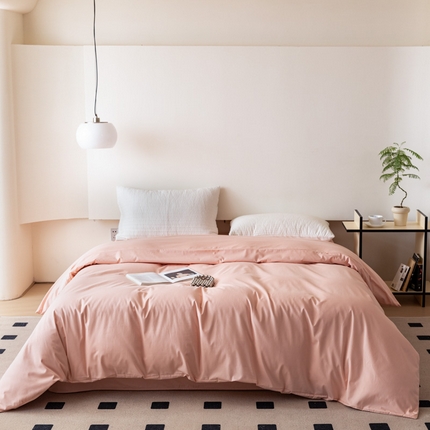 91家纺网 家纺一手货源 找家纺 （总）怡家居 2023新款全棉100支磨毛纯色单品被套