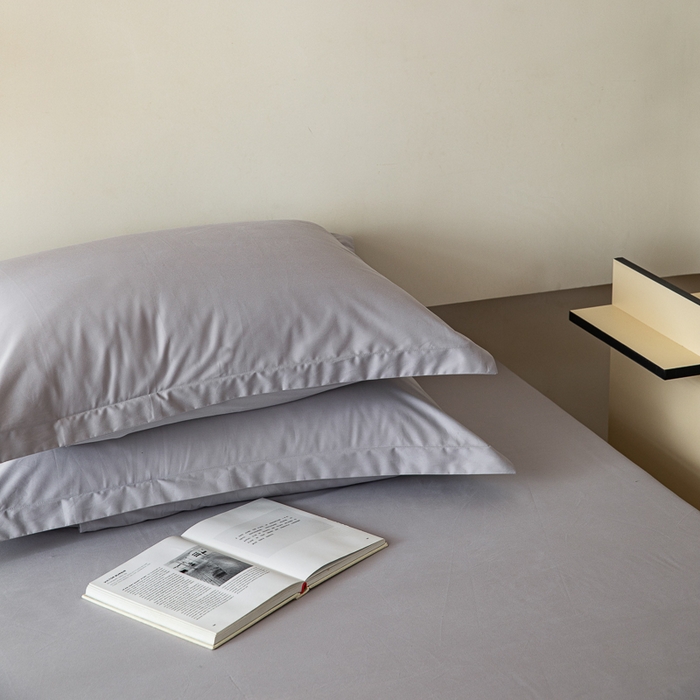 91家纺网 家纺一手货源 找家纺 怡家居 2023新款全棉100支磨毛纯色单品枕套 雅士灰