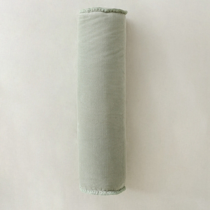 美茉家居 2023新款灯芯绒贝壳边糖果枕 蛋青