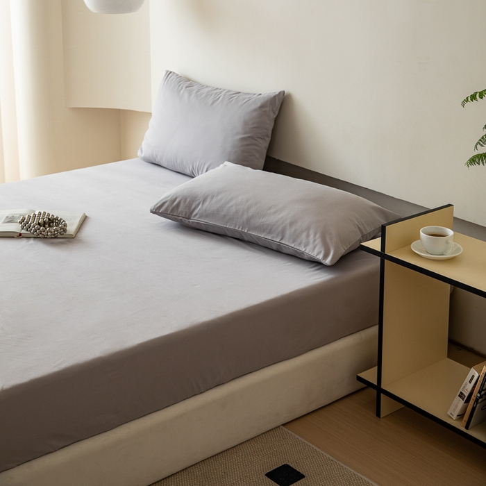 91家纺网 家纺一手货源 找家纺 怡家居 2023新款全棉100支磨毛纯色单品床笠 雅士灰