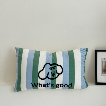 圆岛家纺 2023新款可单卖混搭枕套合集2 条纹狗
