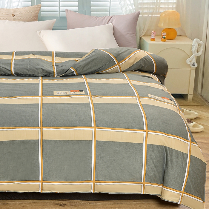 91家纺网 家纺一手货源 找家纺 小雨家纺 2026新款芦荟棉单件床裙及床裙三件套-第二批 皇家学院-灰