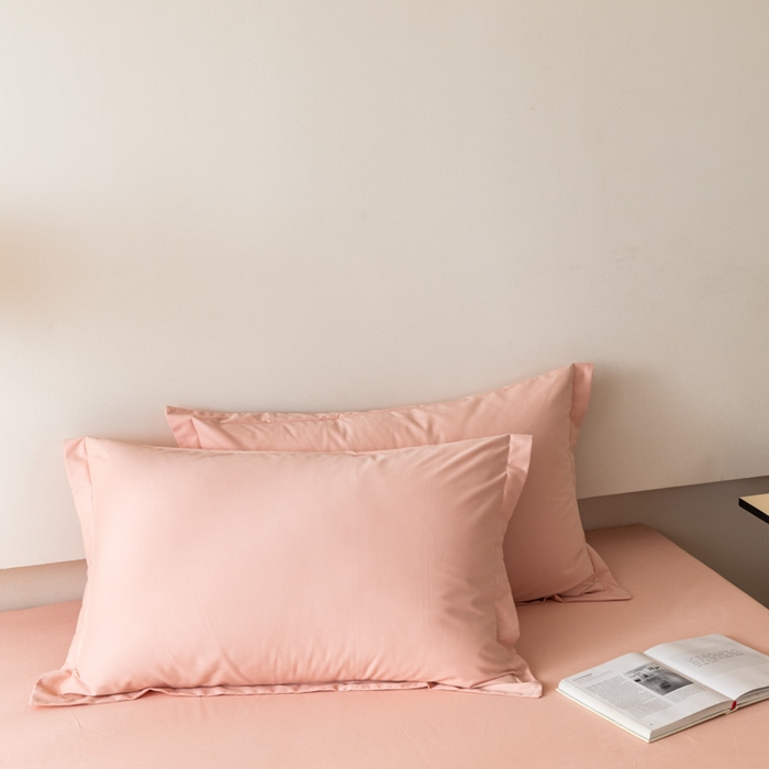 91家纺网 家纺一手货源 找家纺 怡家居 2023新款全棉100支磨毛纯色单品枕套 茱萸粉
