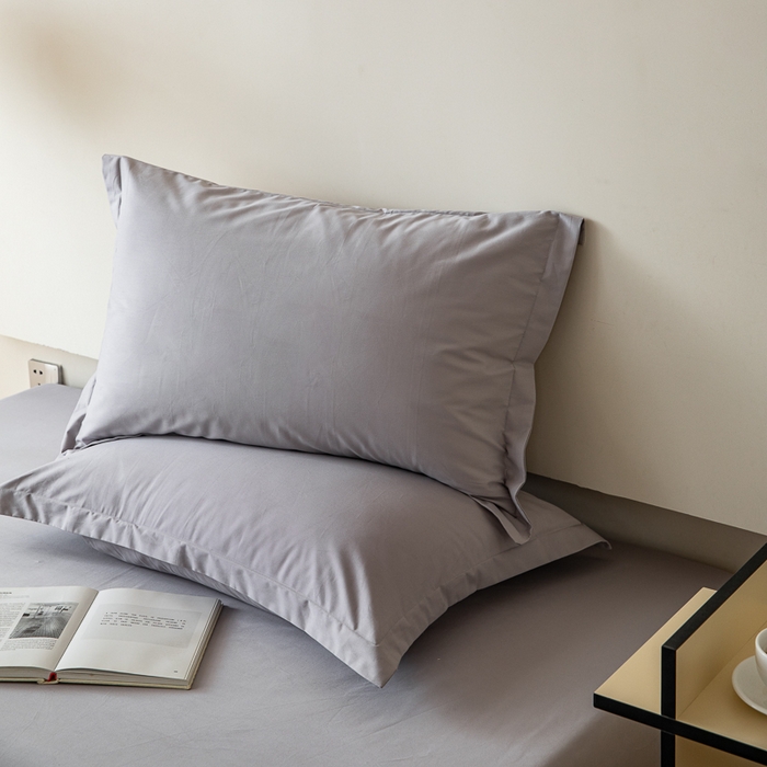 91家纺网 家纺一手货源 找家纺 怡家居 2023新款全棉100支磨毛纯色单品枕套 雅士灰