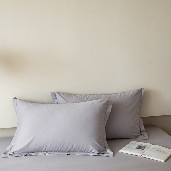 91家纺网 家纺一手货源 找家纺 怡家居 2023新款全棉100支磨毛纯色单品枕套 雅士灰