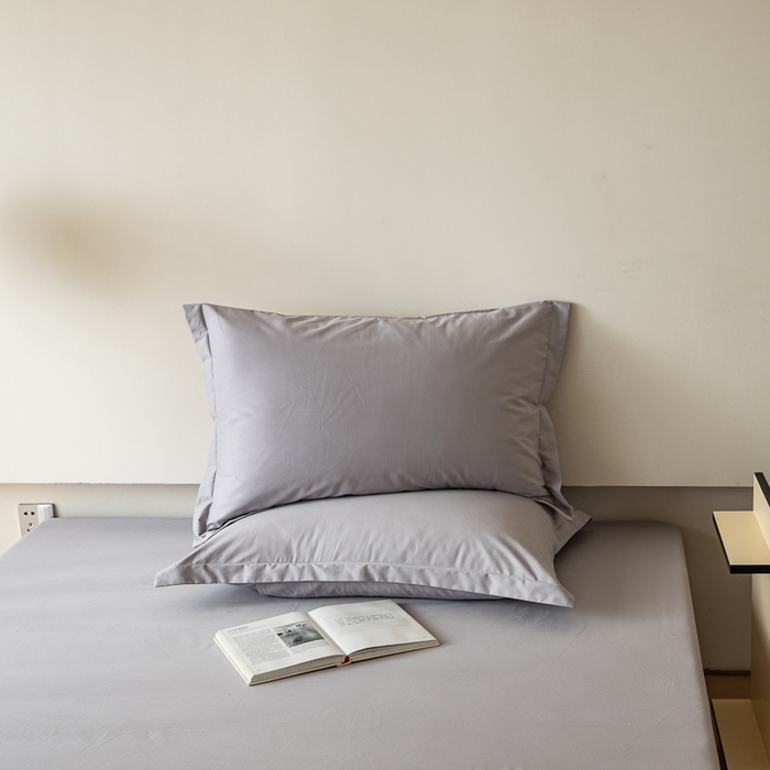 91家纺网 家纺一手货源 找家纺 怡家居 2023新款全棉100支磨毛纯色单品枕套 雅士灰