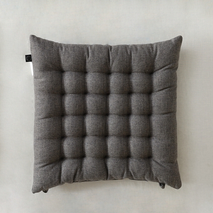 美茉家居 2023新款日式简约棉麻素色坐垫 深灰