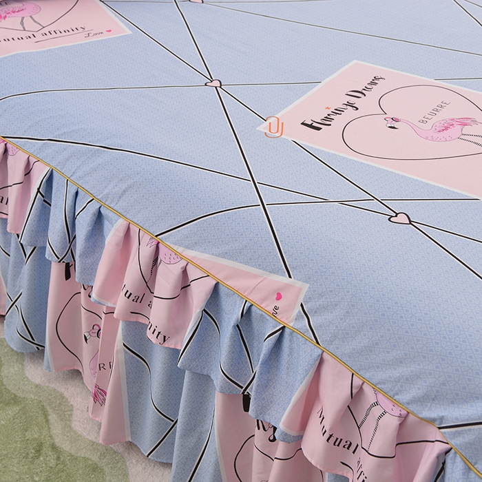 91家纺网 家纺一手货源 找家纺 （总）小雨家纺 2026新款芦荟棉单件床裙及床裙三件套-第二批