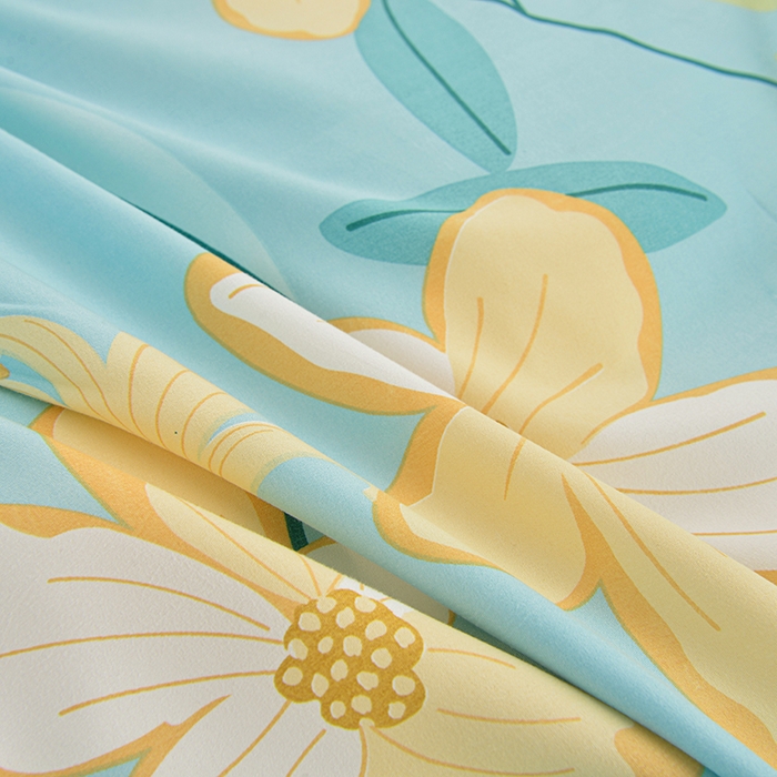 91家纺网 家纺一手货源 找家纺 小雨家纺 2026新款芦荟棉单件床裙及床裙三件套-第二批 茗袖添香-蓝