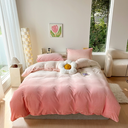 91家纺网 家纺一手货源 找家纺 （总）怡家居 2023新款高克重牛奶绒印花四件套