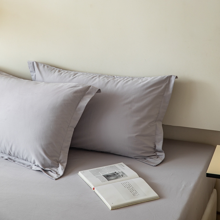 91家纺网 家纺一手货源 找家纺 怡家居 2023新款全棉100支磨毛纯色单品枕套 雅士灰