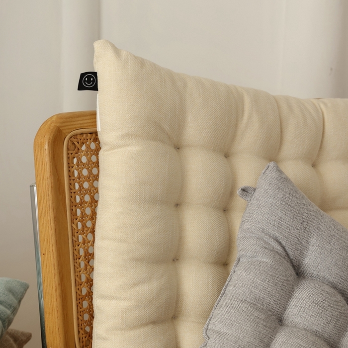 91家纺网 家纺一手货源 找家纺 （总）美茉家居 2023新款日式简约棉麻素色坐垫