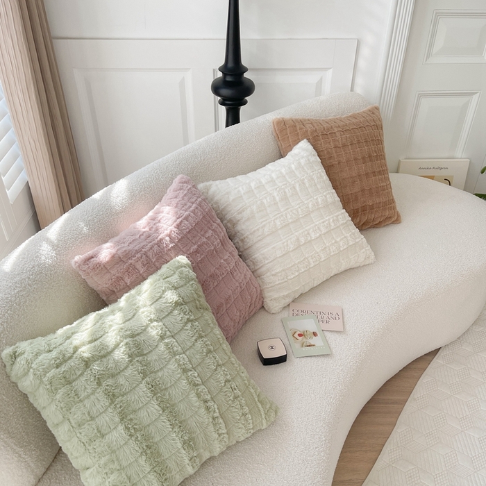 91家纺网 家纺一手货源 找家纺 （总）美茉家居 2023新款獭兔毛方垫