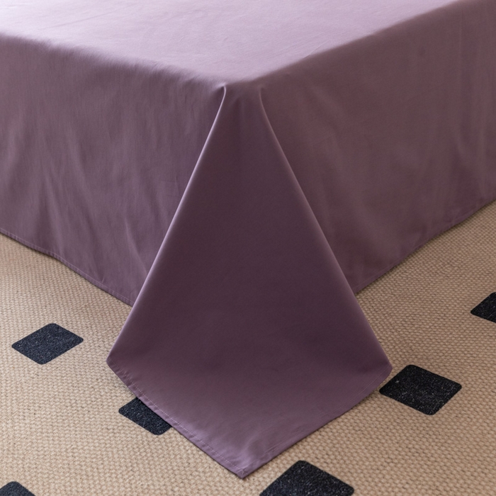 91家纺网 家纺一手货源 找家纺 怡家居 2023新款全棉100支磨毛纯色单品床单 神秘紫