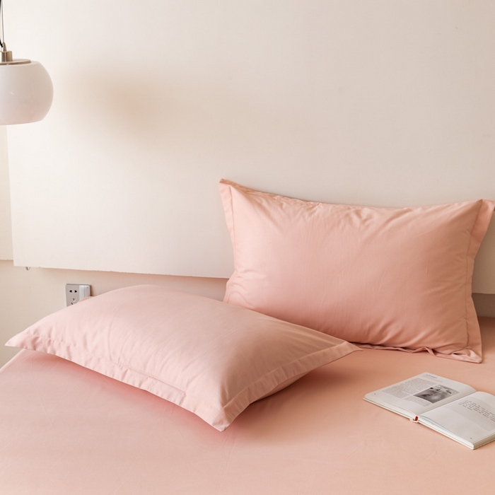 91家纺网 家纺一手货源 找家纺 怡家居 2023新款全棉100支磨毛纯色单品枕套 茱萸粉