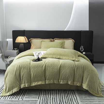 91家纺网 家纺一手货源 找家纺 （总）懒猫家纺 2024新款烂花牛奶绒四件套