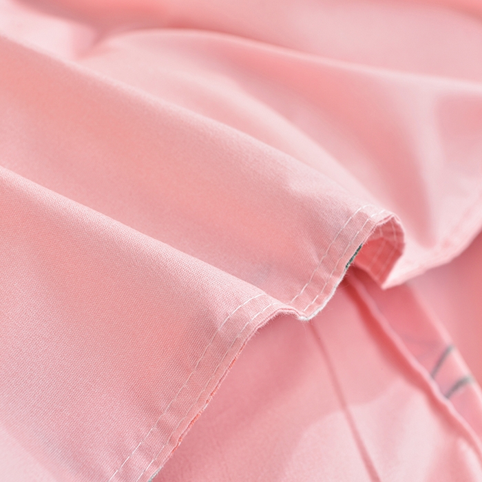 91家纺网 家纺一手货源 找家纺 小雨家纺 2026新款芦荟棉单件床裙及床裙三件套-第二批 花间彩云-粉