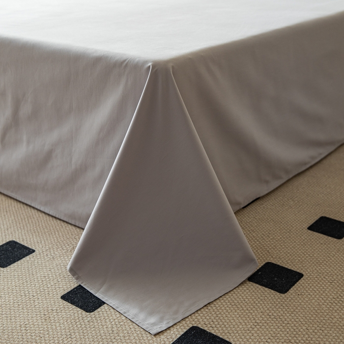 91家纺网 家纺一手货源 找家纺 怡家居 2023新款全棉100支磨毛纯色单品床单 雅士灰