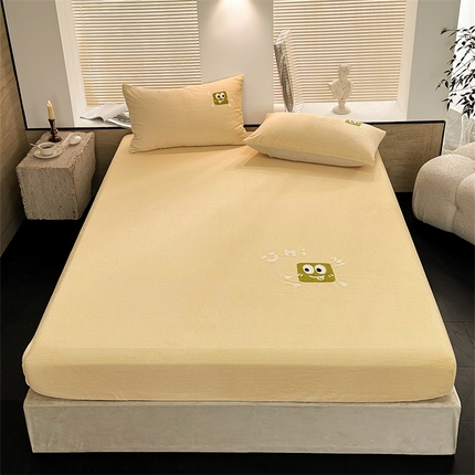 91家纺网 家纺一手货源 找家纺 总 洋铭区（原狠狠爱）2023新款华夫格单品绒床笠