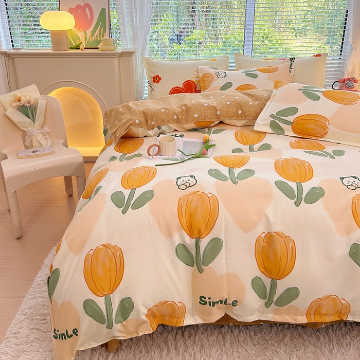 91家纺网 家纺一手货源 找家纺 曼璐家纺 2025新款加厚磨毛植物羊绒单被套直播爆款被套单件 金枝玉叶