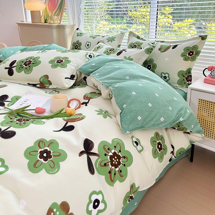 91家纺网 家纺一手货源 找家纺 曼璐家纺 2025新款加厚磨毛植物羊绒单被套直播爆款被套单件 花开朵朵