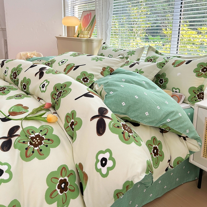 91家纺网 家纺一手货源 找家纺 曼璐家纺 2025新款加厚磨毛植物羊绒单被套直播爆款被套单件 花开朵朵