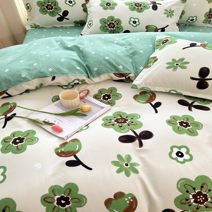 91家纺网 家纺一手货源 找家纺 曼璐家纺 2025新款加厚磨毛植物羊绒单被套直播爆款被套单件 花开朵朵