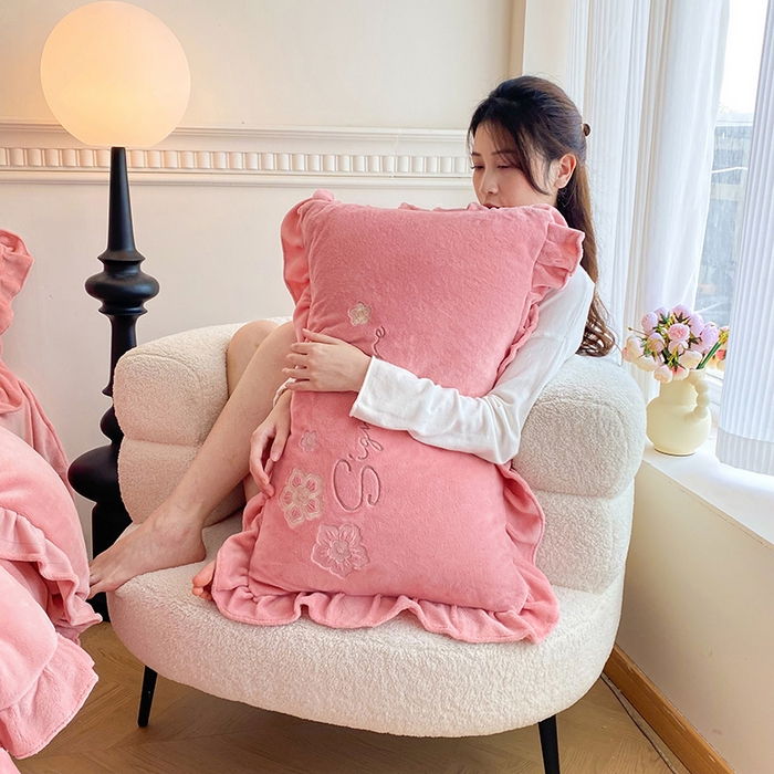 91家纺网 家纺一手货源 找家纺 可以家居 2024新款高克重全消光绣花四件套-潘多拉 潘多拉-豆沙粉