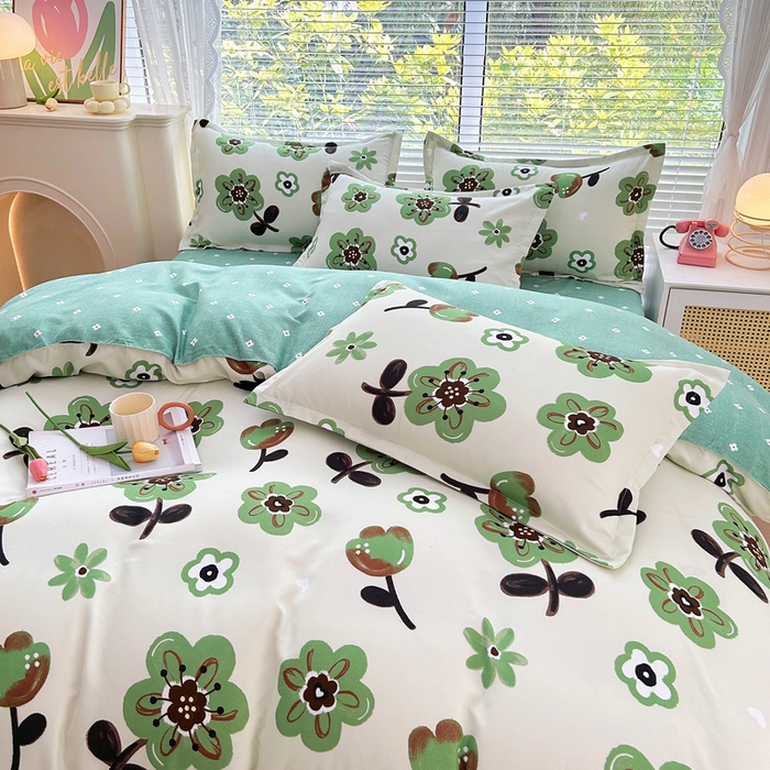 91家纺网 家纺一手货源 找家纺 曼璐家纺 2025新款加厚磨毛植物羊绒单被套直播爆款被套单件 花开朵朵