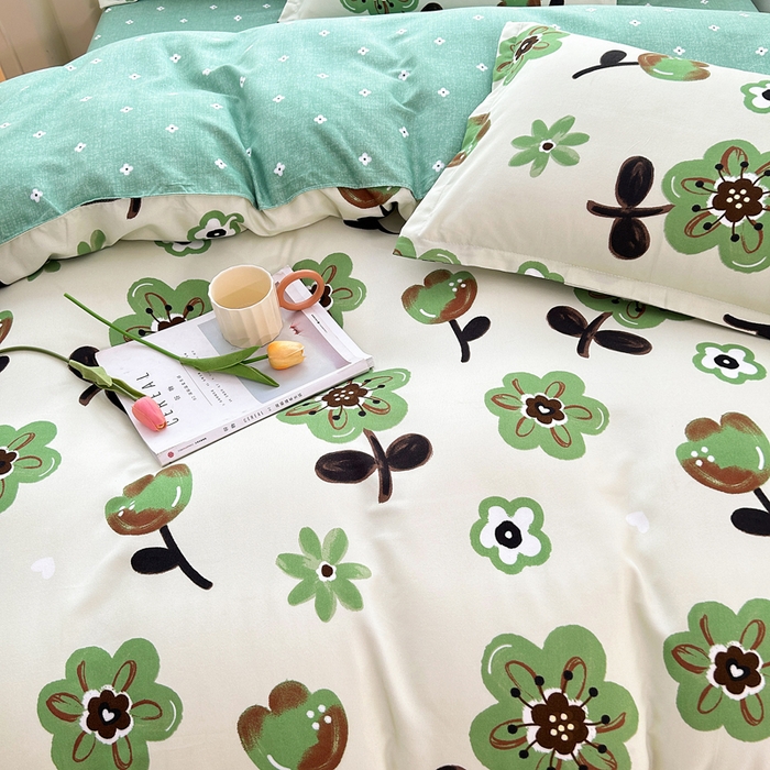 91家纺网 家纺一手货源 找家纺 曼璐家纺 2025新款加厚磨毛植物羊绒单被套直播爆款被套单件 花开朵朵