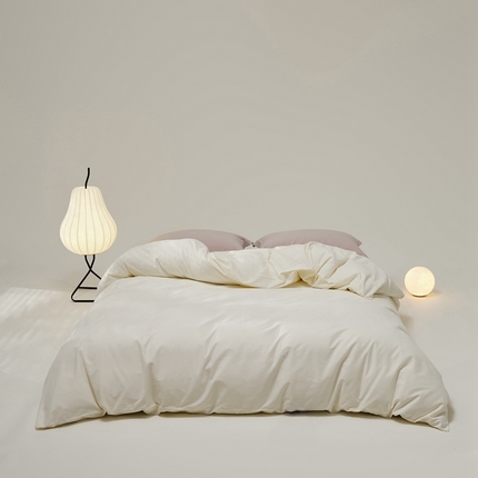 8小时家纺 2023新款磨毛纯色系列单被套 高贵白