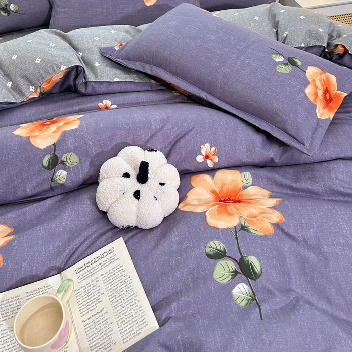 91家纺网 家纺一手货源 找家纺 曼璐家纺 2025新款加厚磨毛植物羊绒单被套直播爆款被套单件 秋思-灰