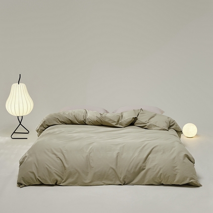 91家纺网 家纺一手货源 找家纺 8小时家纺 2023新款磨毛纯色系列单被套 竹青