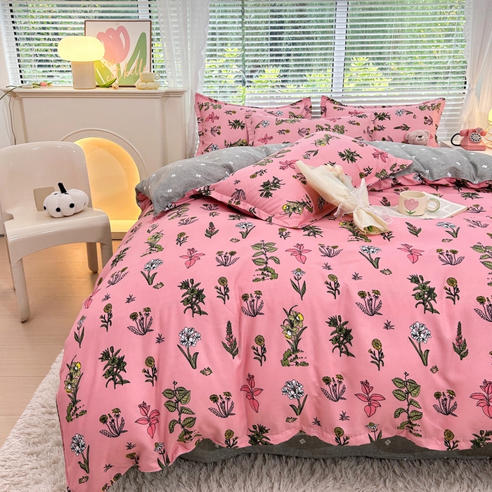 91家纺网 家纺一手货源 找家纺 曼璐家纺 2025新款加厚磨毛植物羊绒单被套直播爆款被套单件 花漾