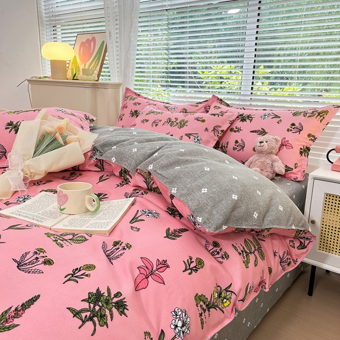 91家纺网 家纺一手货源 找家纺 曼璐家纺 2025新款加厚磨毛植物羊绒单被套直播爆款被套单件 花漾