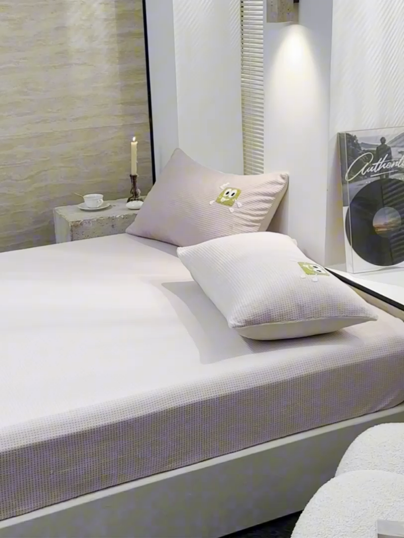 91家纺网 家纺一手货源 找家纺 总 洋铭区（原狠狠爱）2023新款华夫格单品绒床笠