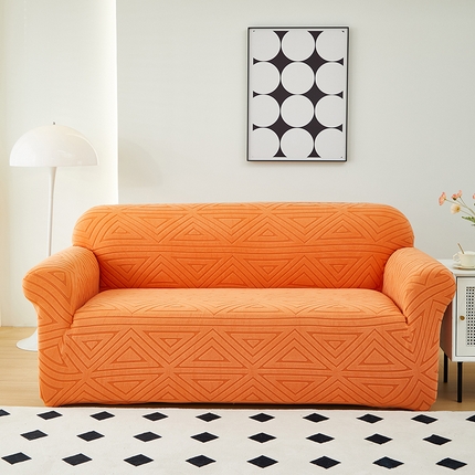 逐日沙发套 2023新款提花沙发套-双角 双角-高级橙