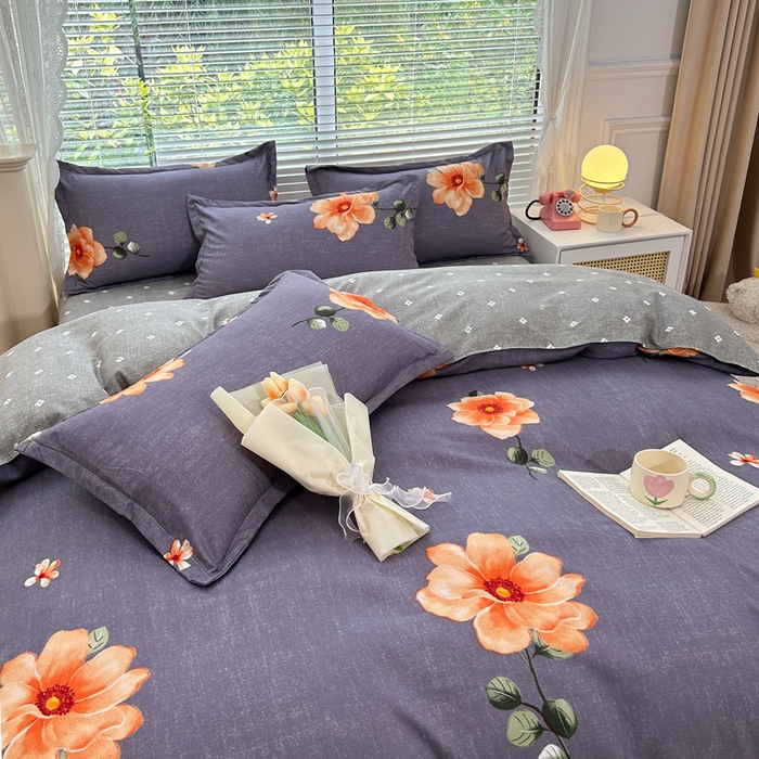 91家纺网 家纺一手货源 找家纺 曼璐家纺 2025新款加厚磨毛植物羊绒单被套直播爆款被套单件 秋思-灰