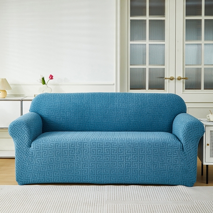 91家纺网 家纺一手货源 找家纺 逐日沙发套 2023新款提花沙发套-雅韵 雅韵-蓝灰色