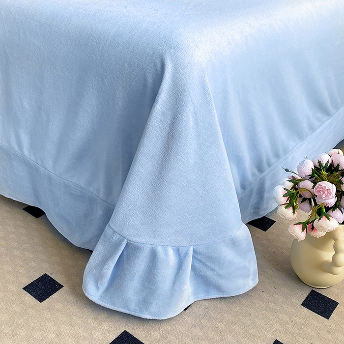 91家纺网 家纺一手货源 找家纺 可以家居 2024新款高克重全消光绣花四件套-潘多拉 潘多拉-梵星蓝