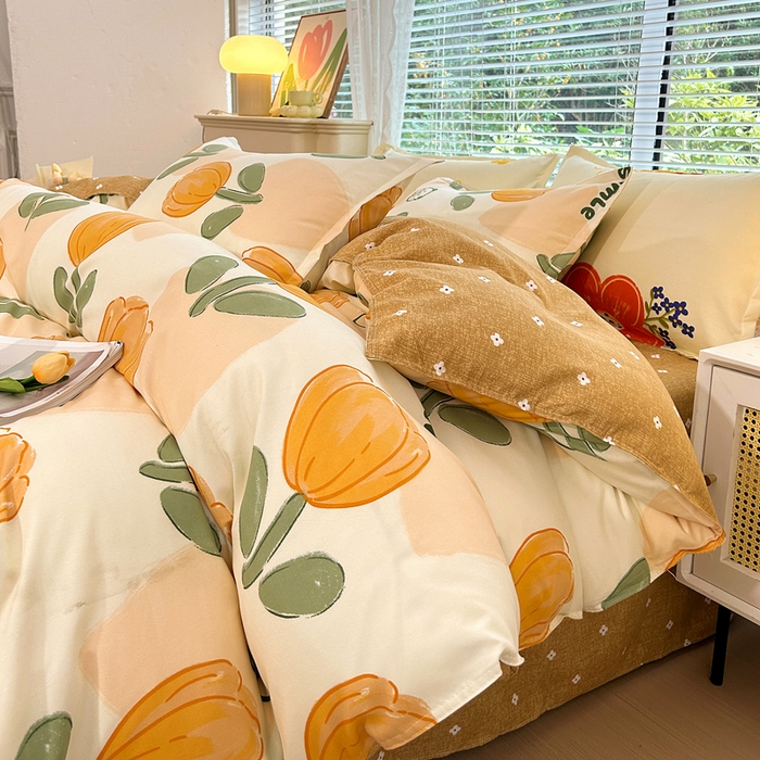 91家纺网 家纺一手货源 找家纺 曼璐家纺 2025新款加厚磨毛植物羊绒单被套直播爆款被套单件 金枝玉叶