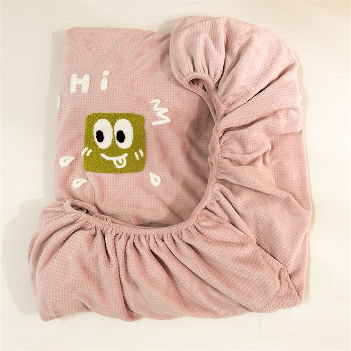 91家纺网 家纺一手货源 找家纺 总 洋铭区（原狠狠爱）2023新款华夫格单品绒床笠