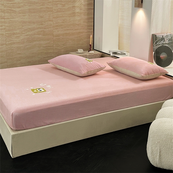 91家纺网 家纺一手货源 找家纺 总 洋铭区（原狠狠爱）2023新款华夫格单品绒床笠