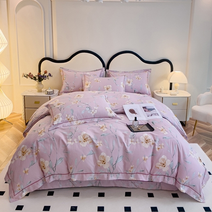 91家纺网 家纺一手货源 找家纺 （总）小时代 2023新款全棉印花床盖四件套