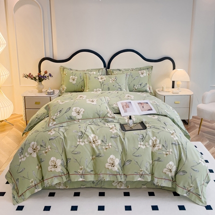 91家纺网 家纺一手货源 找家纺 （总）小时代 2023新款全棉印花床盖四件套