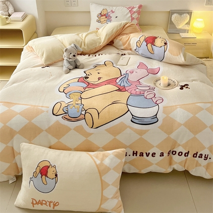 91家纺网 家纺一手货源 找家纺 （总）顾里家纺 2023新款大版宝宝绒套件-迪士尼款