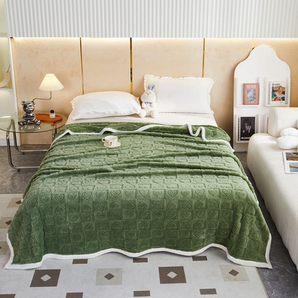 91家纺网 家纺一手货源 找家纺 （总）吾诺家居 2023新款双面提花立体舒棉绒毯毛毯盖毯