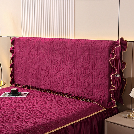 91家纺网 家纺一手货源 找家纺 （总）新款水晶绒加厚保暖床头罩-盛世花颜