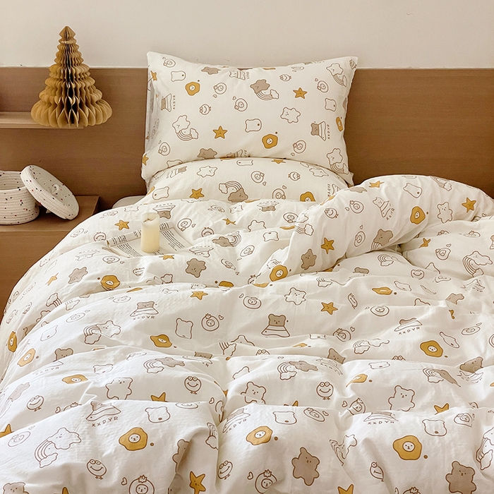 91家纺网 家纺一手货源 找家纺 （总）窝米 2023秋季新品全棉双层纱四件套系列